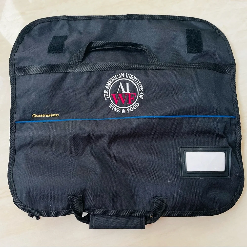 American Institute of Wine&Food Custom Chef Knives BBQ Roll Bag by Messermeister